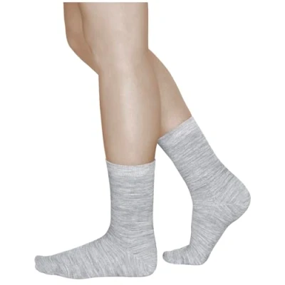 Imagen de vitsocks Calcetines de LANA MERINO Pura Mujer (3 PARES) Suaves Calientes para Invierno, lisos gris claro, 35 38