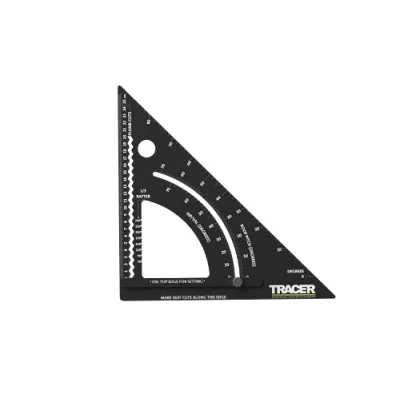 Imagen de TRACER Herramienta de medición ajustable ProSquare 12 pulgadas (herramienta cuadrada construcción profesional con brazo bloqueable y marcas láser fáciles leer)