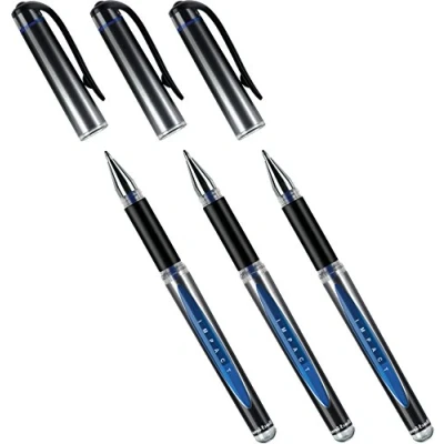 Imagen de Faber Castell Bolígrafo de Gel Uni Ball Impact UM 153S, Azul, 3 Unidades
