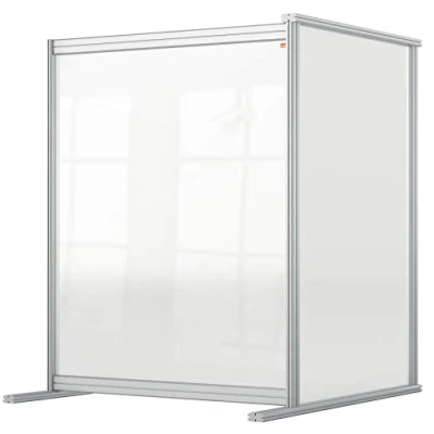 Imagen de Nobo Divisor de sobremesa acrílico transparente Nobo, barrera distanciamiento social protectora libre colocación, sistema protección y pantalla, Premium Plus 800x1000 mm 1915497