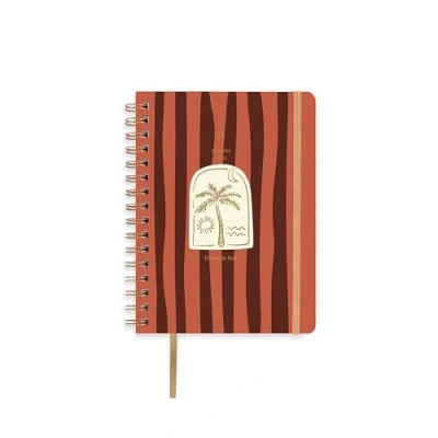 Imagen de UO Agenda Escolar Palm Semana Vista: Empieza en septiembre de 2025 y Acaba Agosto 2026, Tapa Dura, Incluye 127 Stickers, Goma elástica Cinta Registro, Terracota