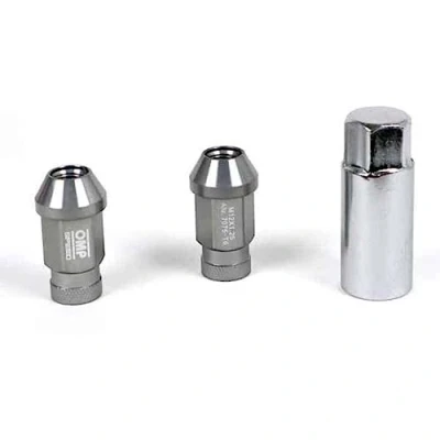 Imagen de OMP SPEED Set 20 Tuercas de Rueda con Metrica M12X1.25 Llave 19 Largo Roscado 40MM Color Gris Aluminio 7075