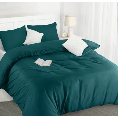 Imagen de Utopia Bedding Funda Nordica Cama 105 Microfibra Juego de Edredon 200x200 cm y 2 Fundas Almohada 50x75 (Esmeralda)