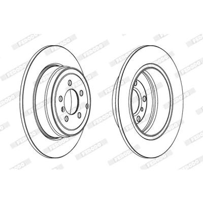 Imagen de FERODO PREMIER DDF1518C 1 Disco de freno 354 12 5 macizo revestido sin tornillos LAND ROVER: Range Rover 3