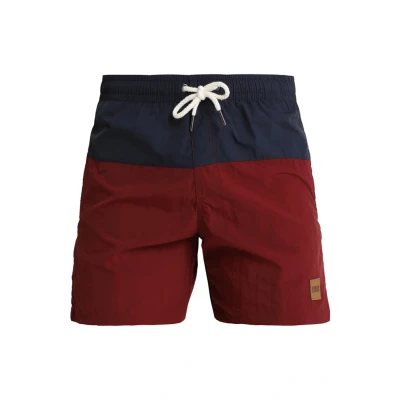 Imagen de Urban Classics Block Bañador, Hombre, Talla: Small, Navy/burgundy