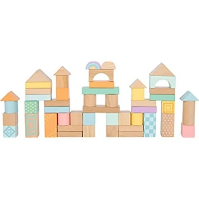 Imagen de Small Foot 11722 Bloques de construcción Pastel, niños pequeños, 50 Piezas, a Partir 12 Meses. Toys, Color Mehrfarbig/meereswellen (Ocean Tides) (11722)