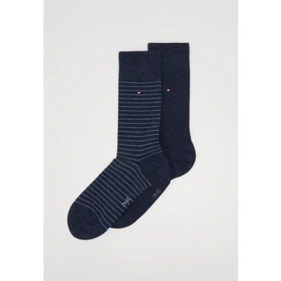Imagen de Tommy Hilfiger MEN Small Stripe 2 PACK Calcetines, Hombre, Talla: 43 46, Blue