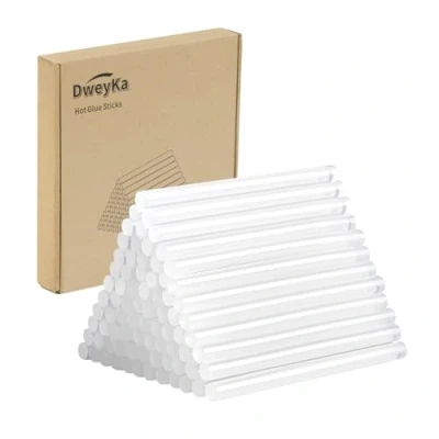Imagen de 220 barras de Silicona caliente 7 mm x 100 mm, Transparentes pegamento para Pistola Silicona, ideal bricolaje, artesanías, ocio