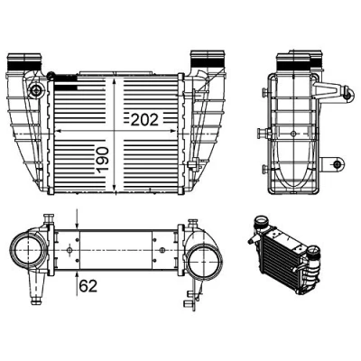 Imagen de MAHLE ORIGINAL CI 486 000S Intercooler AUDI: A3 Sportback, A4 B7 Avant, Berlina, SEAT: Exeo ST