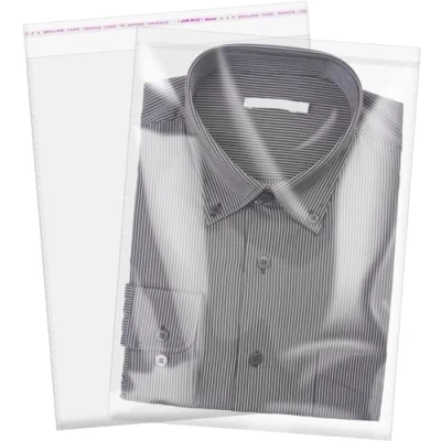 Imagen de MGE 100 Bolsas Grandes 35x45 de Celofán Transparente Plástico con Banda Autodhesiva OPP Cierre Adhesivo Autocierre Pack (35 x 45 cm)