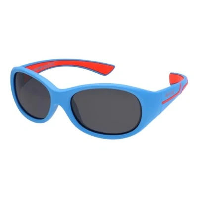 Imagen de ActiveSol Gafas solares deportivas para niños Niñas y 100% protección UV 400 polarizadas de goma flexible irrompible 5 10 años solo 22 gramos [Azul/Rojo]