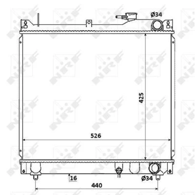 Imagen de NRF 53913 Radiador, refrigeración del motor Aluminio 518 425 16 Aletas soldadas SUZUKI: Grand Vitara 1 SUV