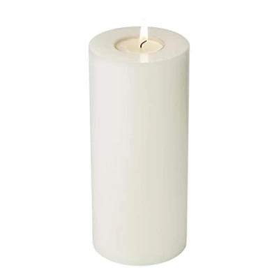 Imagen de EDZARD Vela Permanente Cornelius (Altura 18 cm, diametro 8 cm) portacandelitas para candelitas estándar y de plástico Transparente, Resistente al Calor hasta 90