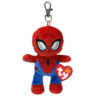 Imagen de TY Llavero de peluche suave Spiderman Marvel