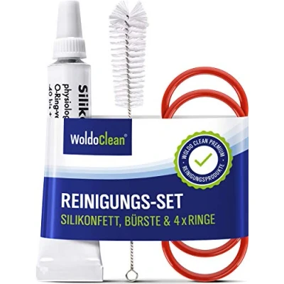 Imagen de WoldoClean Juego de cuidado máquina café completamente automático para Siemens EQ3,EQ5,EQ6,EQ7,EQ8,EQ9 Sellos,grasa,juego cepillos limpieza