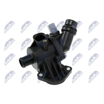 Imagen de NTY CTM AU 000 Termostato, refrigerante 100 con carcasa (cárter) AUDI: A4 B6 Berlina, B7 Avant, VOLKSWAGEN: Passat B5 GP Berlina