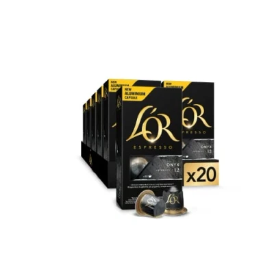 Imagen de L&#039;OR Espresso Cápsulas de Café Onyx Intensidad 12 200 Compatibles Nespresso (R)* Amazon Exclusive