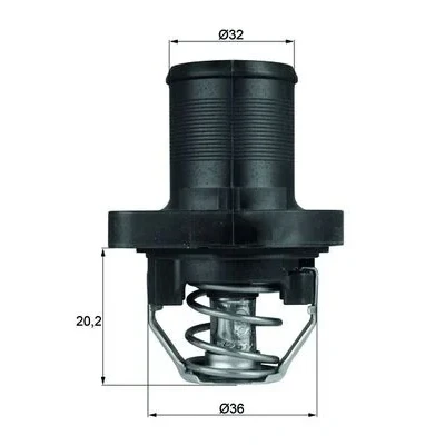 Imagen de MAHLE ORIGINAL TI 47 89 Termostato, refrigerante con junta CITROËN: Berlingo / First I, Saxo Hatchback, I Furgón