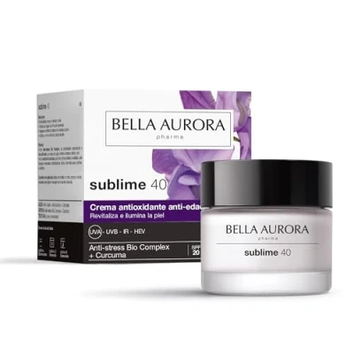 Imagen de BELLA AURORA Sublime 40 50 ml, Crema de Día Antiedad, Tratamiento Iluminador, Pieles a Partir Años y Expuestas al Estrés Cansancio, Atenúa Arrugas Líneas Expresión, Aclara Piel