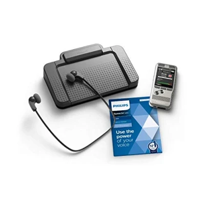 Imagen de Philips DPM6700/03 Juego de Accesorios para Autor y Asistencia, Incluye dictáfono DPM6000, Interruptor pie ACC2330, Auriculares estéreo Bajos LFH0334, Software SpeechExec Basic