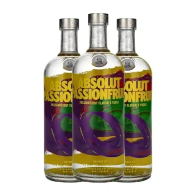Imagen de Vodka Absolut Passion Fruit 1 L (Caja de 3 Botellas L)