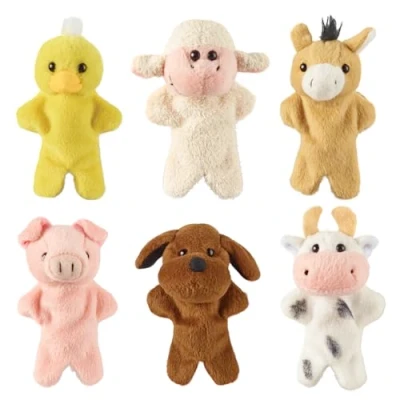 Imagen de Living Nature AMZ04FM Juego de 6 Juguetes Blandos para Animales Granja, Multicolor (Keycraft , color/modelo surtido