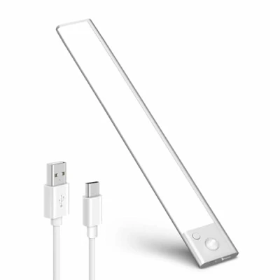 Imagen de Tedison lámpara para gabinete, 40 cm, 3000 mAh, regulable K/4000K/6500K con sensor de movimiento, luz LED recargable por USB, inalámbrica imán