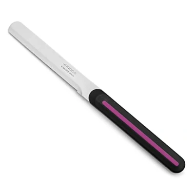 Imagen de Arcos Cuchillo pelar Acero Inoxidable. Mesa para Frutas y Verduras. Mango ergonómico Polipropileno. Adecuado Todo Tipo Alimentos. Serie B Line. Color Negro Morado.