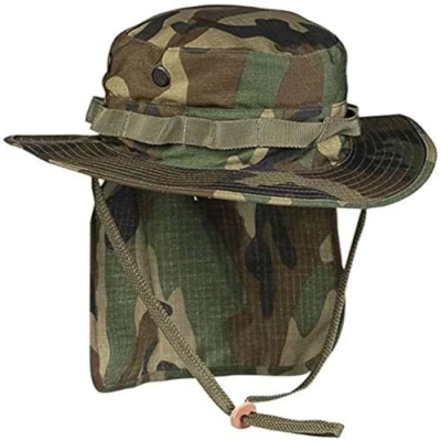 Imagen de Mil Tec Boonie Sombrero británico con protección Cuello Ripstop (Woodland/L)