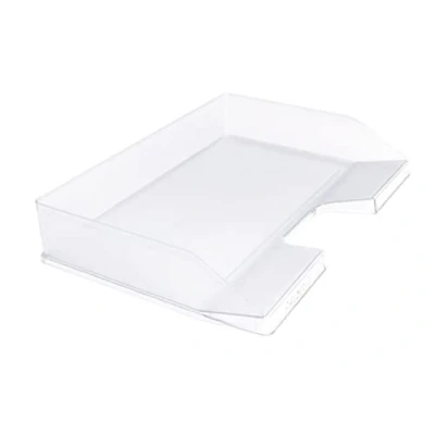 Imagen de Exacompta Ref. 11723D Juego de 8 cestas Correo Combinado Italiano Dimensiones 25,5 x 36,5 6,5 cm para Documentos en Formato A4+ Color Cristal Capacidad 500 Hojas