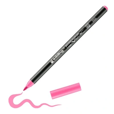 Imagen de edding 4200 rotulador con punta de pincel para porcelana rosa 1 4 mm pintar y decorar cerámica tinta resistente a la luz lavavajillas, secado rápido