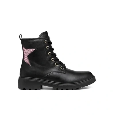 Imagen de Geox J Casey Girl G, Bota de Tobillo, Black Lt Rose, 41 EU