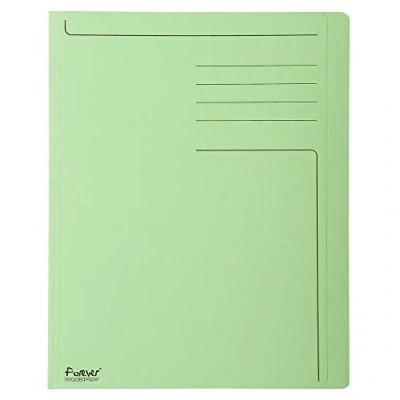 Imagen de Exacompta 441013E Lote de 100 Subcarpetas Forever® 280 Impresas y con Portada Más Estrecha, Color Verde