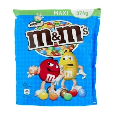 Imagen de Caramelo Crujiente de chocolate M&amp;M M&amp;M&#039;s maxi Peso total 374 gramos