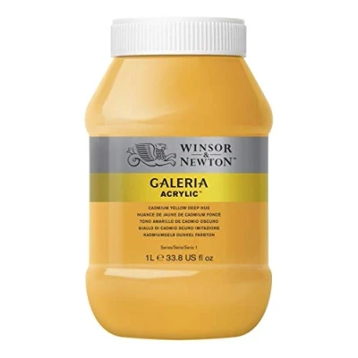 Imagen de Winsor &amp; Newton acrílico Galeria bote de 1L tono amarillo cadmio oscuro