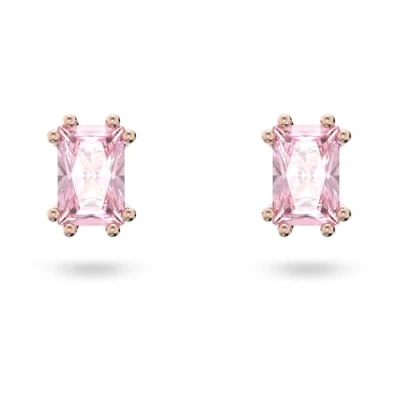 Imagen de Pendientes Swarovski Stilla, con Circonitas de Talla Cojín, Chapados en Tono Oro Rosa, la Colección Stilla