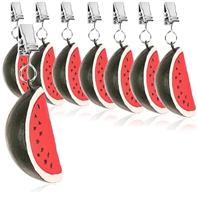 Imagen de com four® 8X Pesos para Mantel Resistentes a la Intemperie con Clip en diseño de melón Aprox. 40g (8 Piezas 40g)