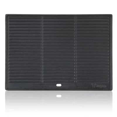 Imagen de BBQ Toro Plancha Rectangular de Hierro Fundido 42,5 x 31,5 cm Placa Reversible, Uso por Ambos Lados Universal y Maciza para Barbacoa Carbón Gas, Accesorio Barbacoa, Sartén