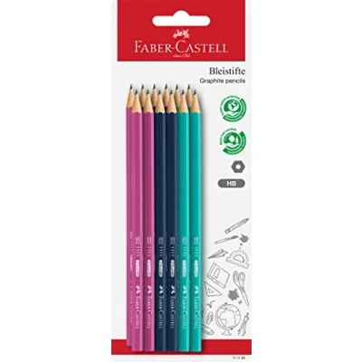Imagen de FABER CASTELL 111185 Juego de lápices HB, 12 piezas en blister, irrompibles, para niños y adultos