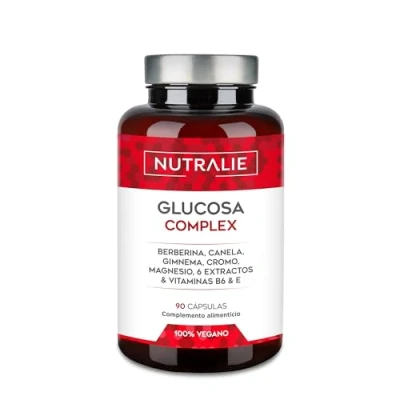 Imagen de Glucosa Complex 2000mg Azúcar Sangre Control Berberina Cromo Canela Gymnema Pimienta Negra Melon Amargo Vitamina E B6 Niveles Normales de en Sangue 60 Cápsulas Nutralie