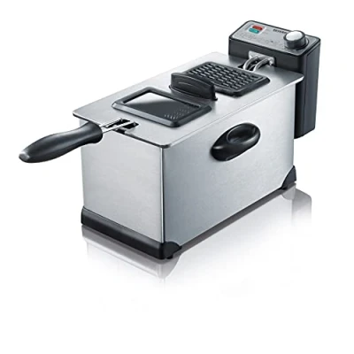 Imagen de SEVERIN FR 2431 Freidora, Capacidad 3 L, Cantidad de Fritura 400 g, 2.000 W, Acero Inoxidable/Negro