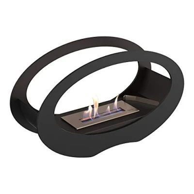 Imagen de kratki Echo Chimenea de etanol Independiente, línea Fuego, 15 cm, Peso: 7,8 kg, Combustible: bioetanol para un Hechizo sin hollín y Humo, Color Negro