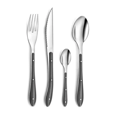 Imagen de Amefa Bistro 1 2 3 Set 24 Cubiertos Acero Inox 1,5mm Bicolor