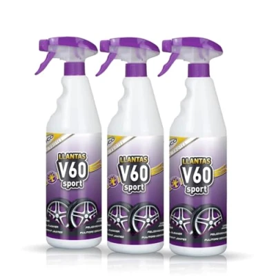 Imagen de Sisbrill V60 Sport Limpia Llantas Neutro y Seguro Efecto Gecko Spray 1 Litro (Pack 3)