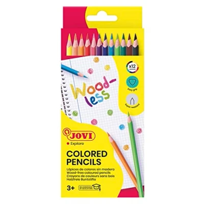 Imagen de Jovi Lápices de Colores Woodless, 12 unidades, surtidos (734/12), Única
