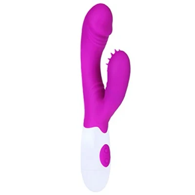 Imagen de Vibrador Deluxe andre masajeador color violeta y de silicona PrettyLove