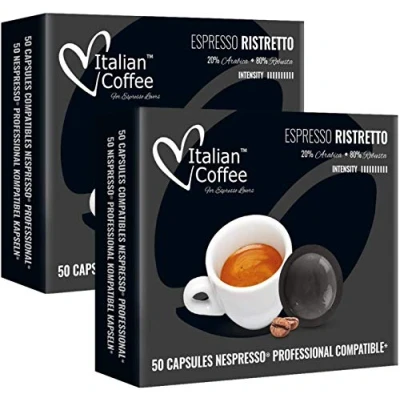 Imagen de 100 Capsulas Nespresso Profesional Ristretto Planas Compatibles