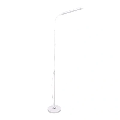 Imagen de BEL AIR HOME Lámpara de Pie Led 8W Serie Office Regulable en Intensidad 3 Temperaturas Luz 3000K 4000K 6500K Diseño Moderno Altura Ajustable 145 190cm Enchufe USB (BLANCO)