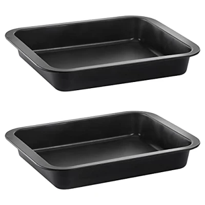 Imagen de Grizzly juego de 2 Bandejas horno Antiadherente Uso universal 32 x 25 5 cm (dimensiones externas)