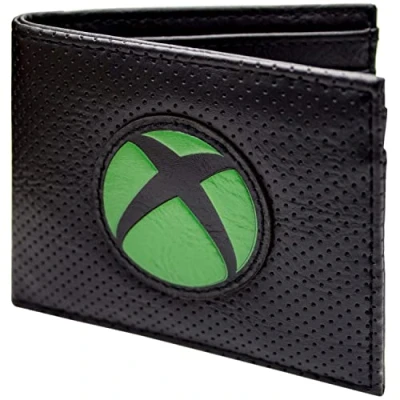 Imagen de Original Hardware Power Your Dreams Slogan Xbox Emblema de Juego Billetera/Cartera Plegable Bi Fold para ID &amp; Tarjetero, Negro